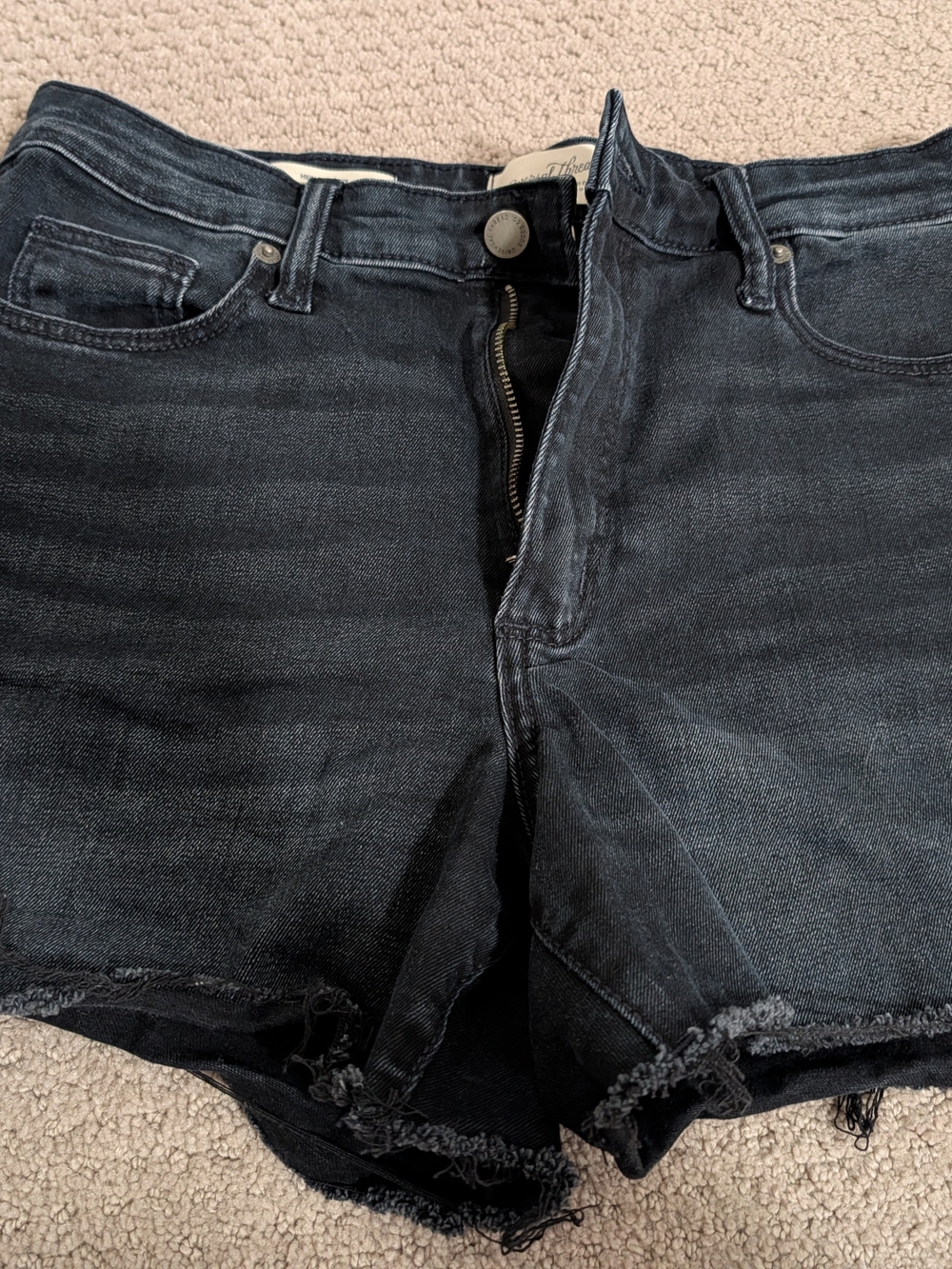 Universal Thread Black High-Rise Denim Shorts